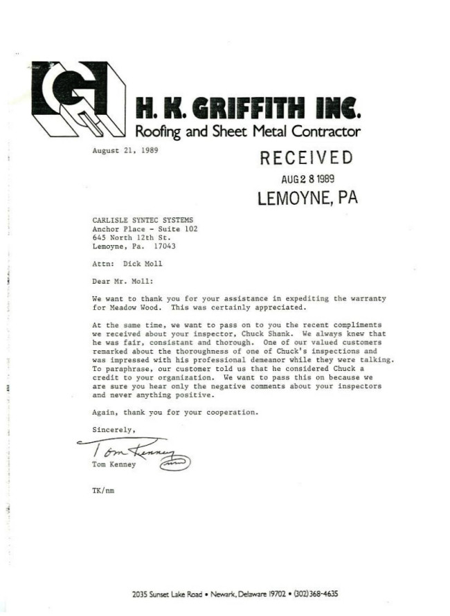 Letter of Recommendation - HK Griffith 2